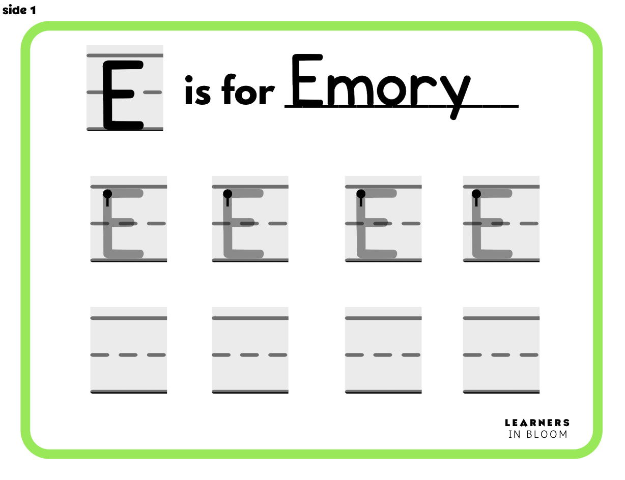 Name Writing Progression